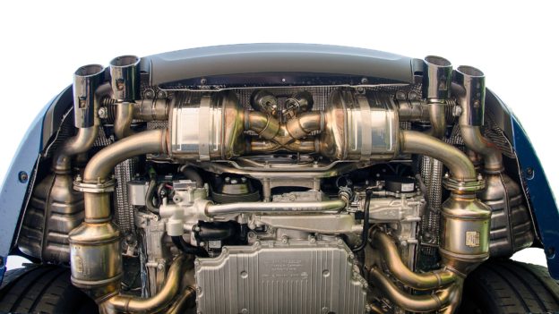 gold plated car engine